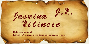 Jasmina Milinčić vizit kartica